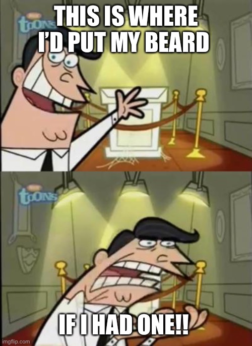 Beard |  THIS IS WHERE I’D PUT MY BEARD; IF I HAD ONE!! | image tagged in fairly odd parents | made w/ Imgflip meme maker