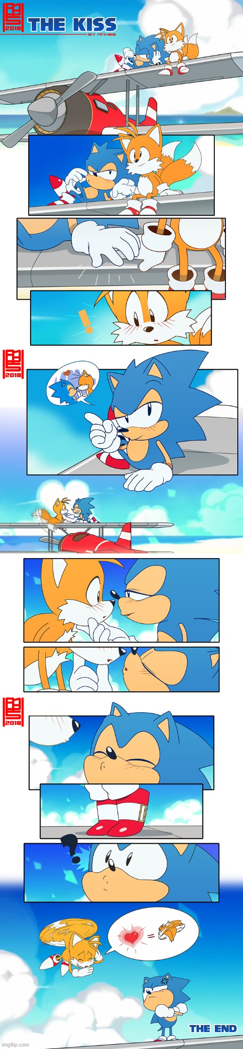 Not much here, Just a cute comic (By Anhes) | image tagged in furry,sonic the hedgehog,memes,tails,comics/cartoons | made w/ Imgflip meme maker