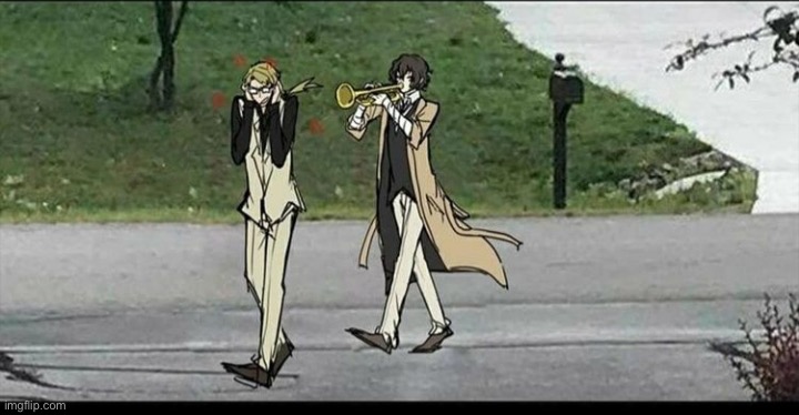 Dazai and Kunikida | image tagged in dazai and kunikida | made w/ Imgflip meme maker