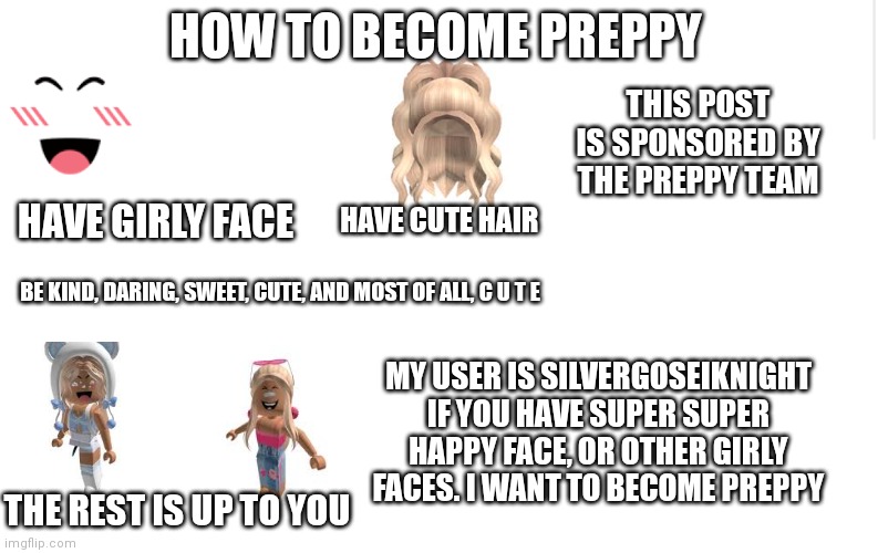 The preppy face - Roblox