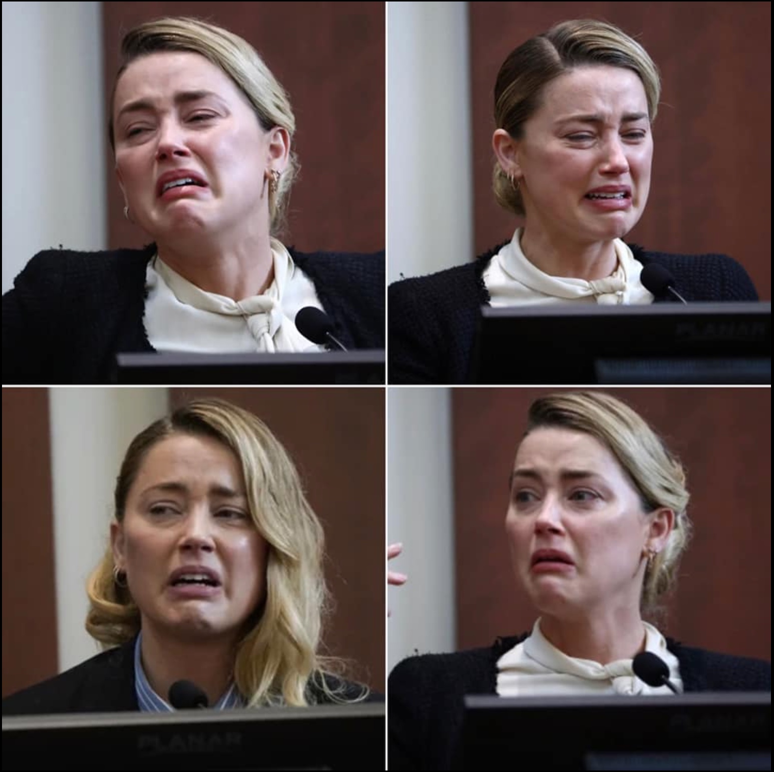 High Quality Amber Heard Fake Cry Blank Meme Template