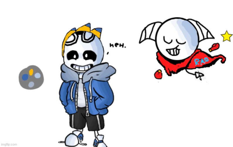 Made the skeletons for the drawing stream AU (requested by my lil brother for some reason, spots free in comments!) | image tagged in sans,papyrus | made w/ Imgflip meme maker