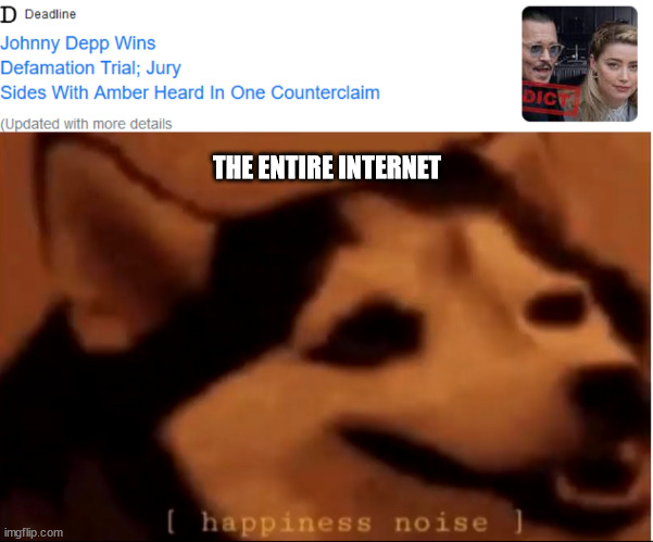yay | THE ENTIRE INTERNET | image tagged in hapiness noise | made w/ Imgflip meme maker