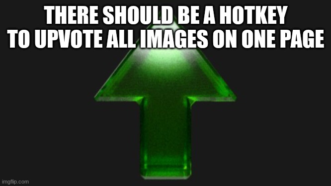 random? Yes. | THERE SHOULD BE A HOTKEY TO UPVOTE ALL IMAGES ON ONE PAGE | image tagged in upvote | made w/ Imgflip meme maker