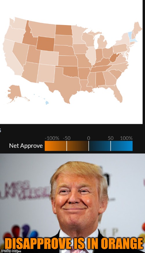 joe bidens approval in the Orange | DISAPPROVE IS IN ORANGE | image tagged in donald trump approves,joe biden,orange,election fraud | made w/ Imgflip meme maker