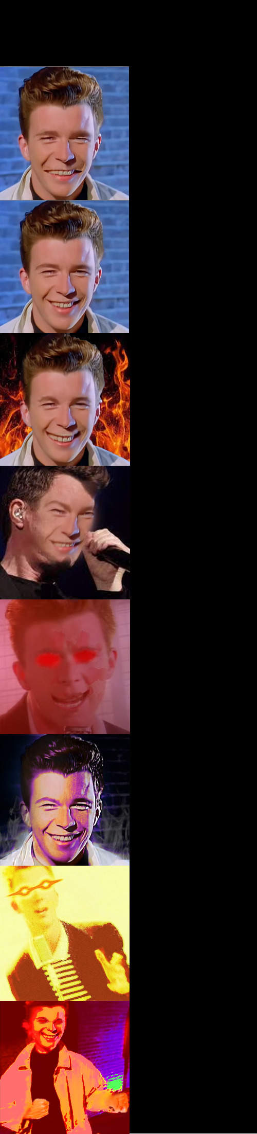 High Quality Rick Astley Becoming Evil Blank Meme Template