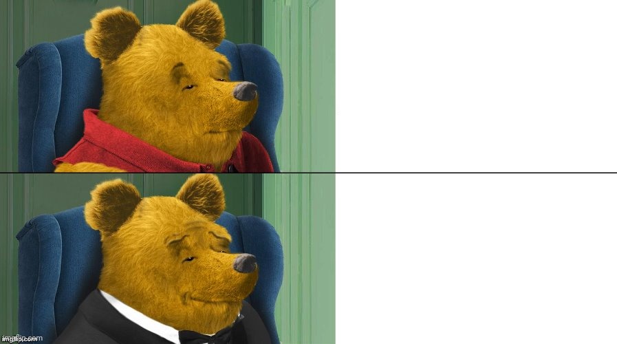 Tuxedo Whinnie the Pooh Real Blank Meme Template