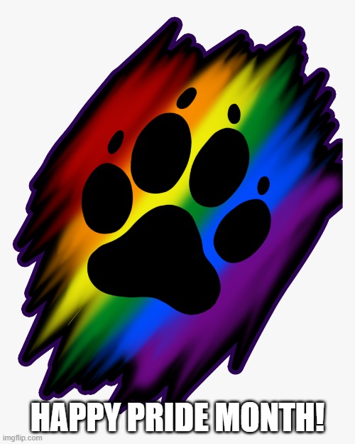 I hope you have a great month! | HAPPY PRIDE MONTH! | image tagged in gay,pride month,gay pride,gay pride flag,furry,furries | made w/ Imgflip meme maker