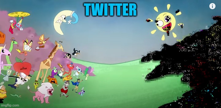 Twitter | TWITTER | image tagged in pibby fighting the glitch,twitter | made w/ Imgflip meme maker