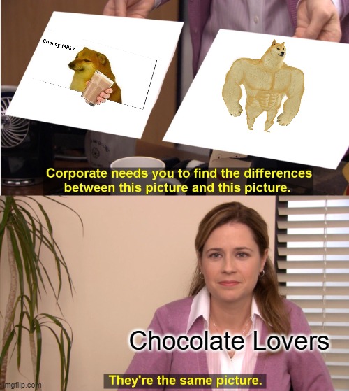 Chocolate Lovers | Chocolate Lovers | image tagged in memes,they're the same picture | made w/ Imgflip meme maker