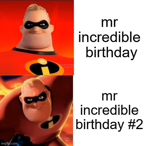 mr incredible  birthday mr incredible birthday #2 | made w/ Imgflip meme maker
