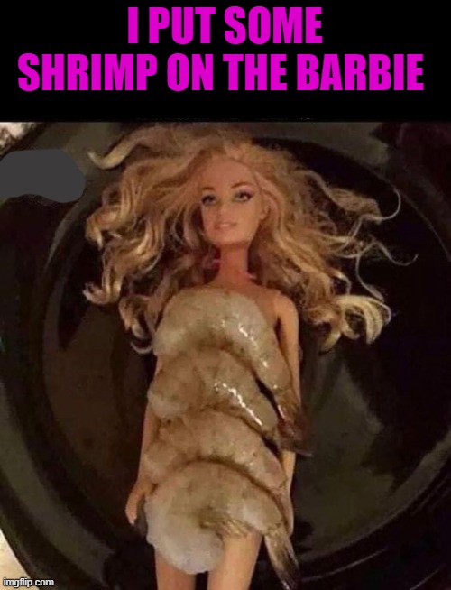 I PUT SOME SHRIMP ON THE BARBIE | made w/ Imgflip meme maker