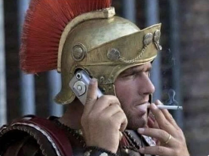 Ancient Greek Soldier Blank Meme Template