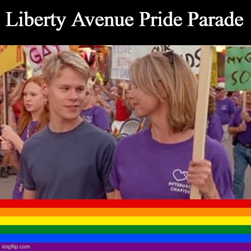 Liberty Avenue Pride Parade | Liberty Avenue Pride Parade | image tagged in lgbt,qaf,memes | made w/ Imgflip meme maker