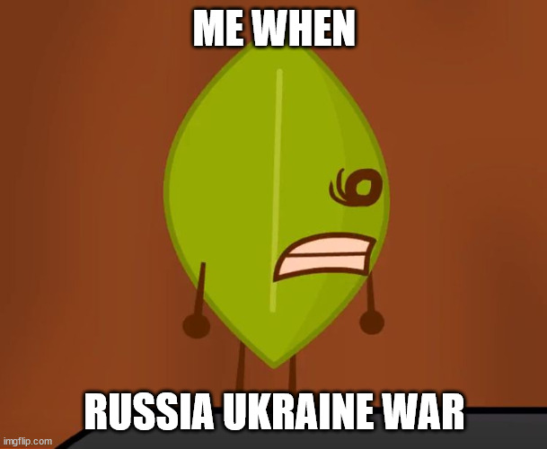 BFDI "Wat" Face | ME WHEN RUSSIA UKRAINE WAR | image tagged in bfdi wat face | made w/ Imgflip meme maker
