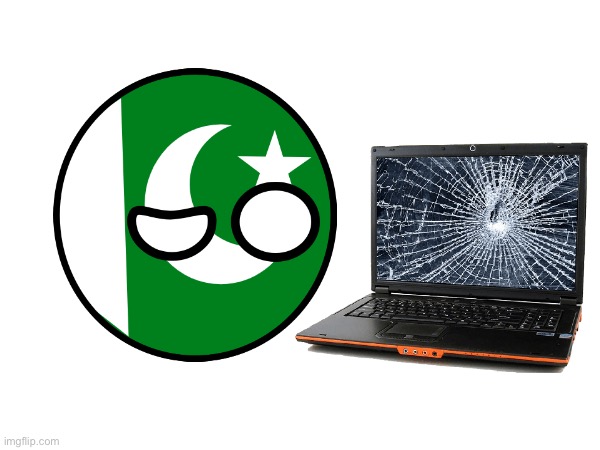 image tagged in pakistan staring at broken laptop | made w/ Imgflip meme maker
