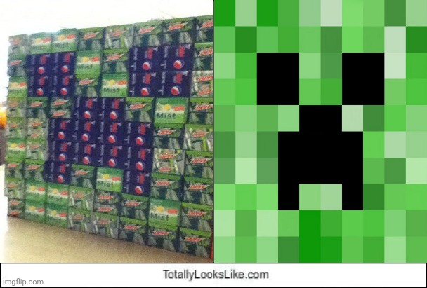 Minecraft | image tagged in totally looks like,minecraft,soda,gaming,memes,meme | made w/ Imgflip meme maker