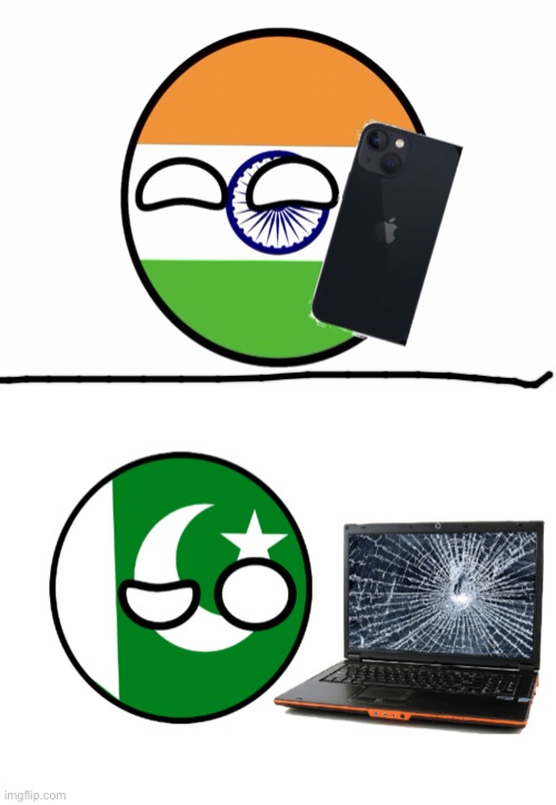 image tagged in indian scammer,pakistan staring at broken laptop | made w/ Imgflip meme maker