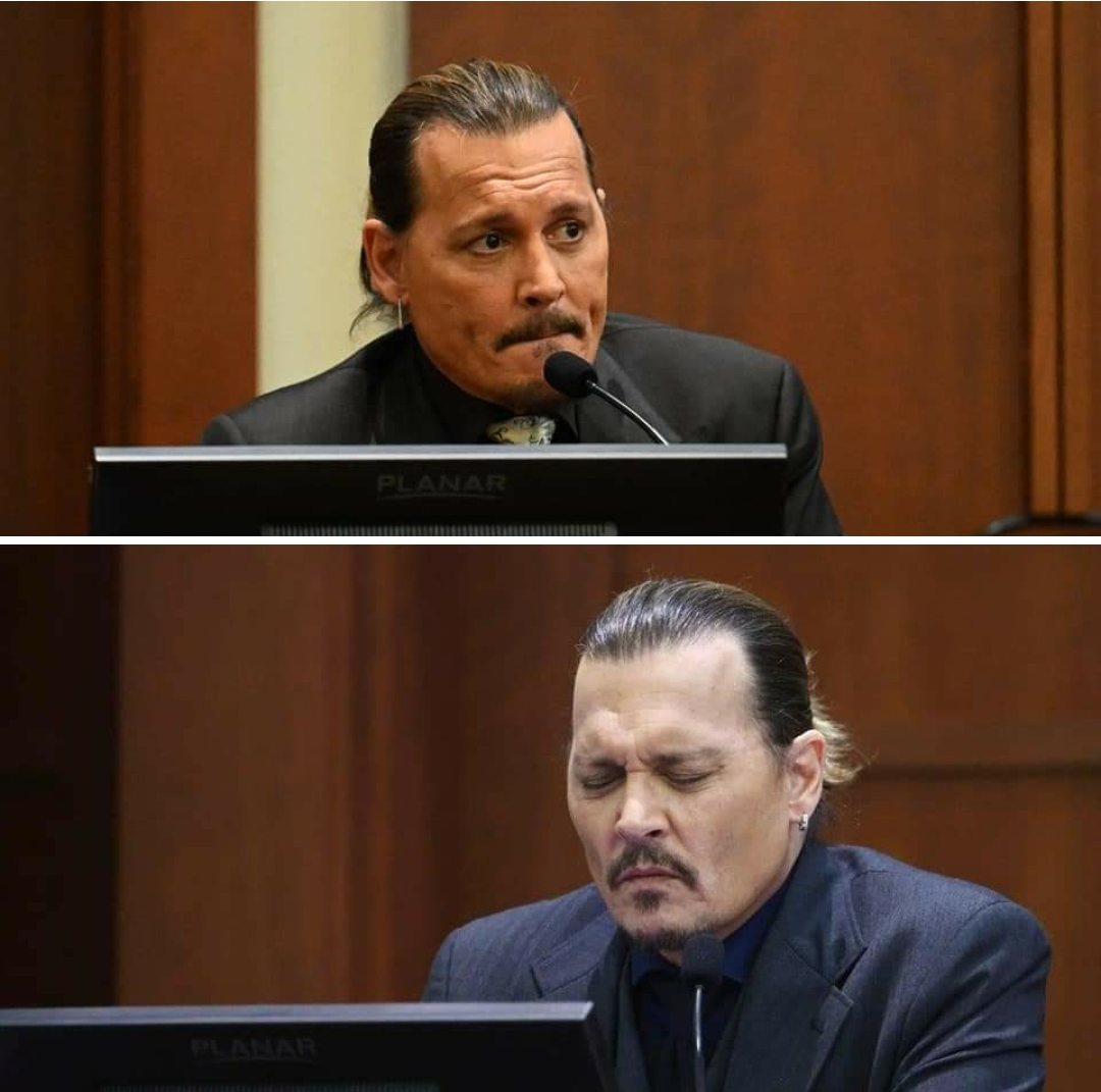 High Quality Johnny depp courtroom gasps Blank Meme Template