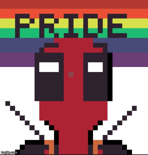 I made this pixel art for like half an hour | image tagged in deadpool | made w/ Imgflip meme maker