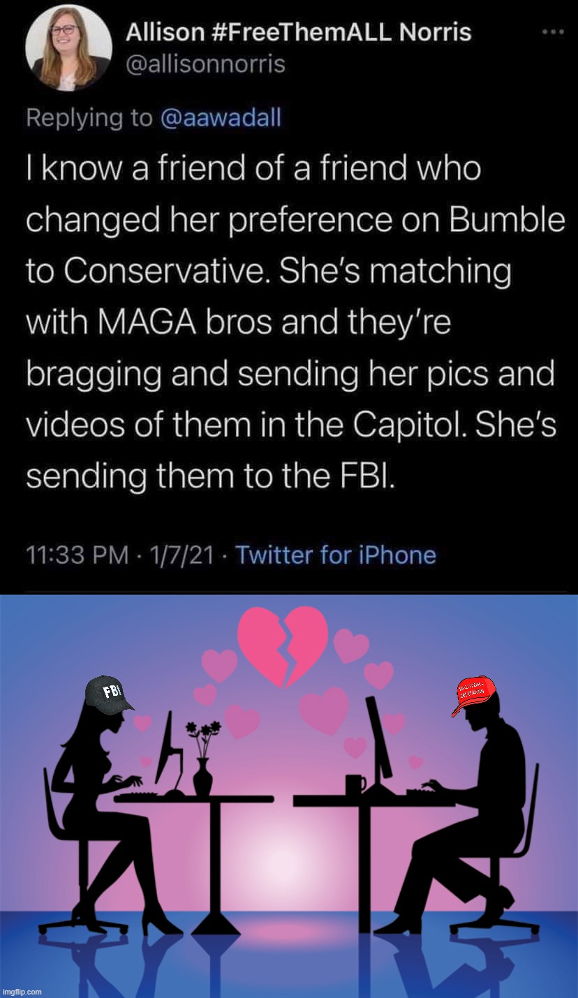 Joke's on her, naturally, all she caught was ANTIFA false-flaggers | image tagged in capitol hill riots fbi,maga,fbi,f,b,i | made w/ Imgflip meme maker