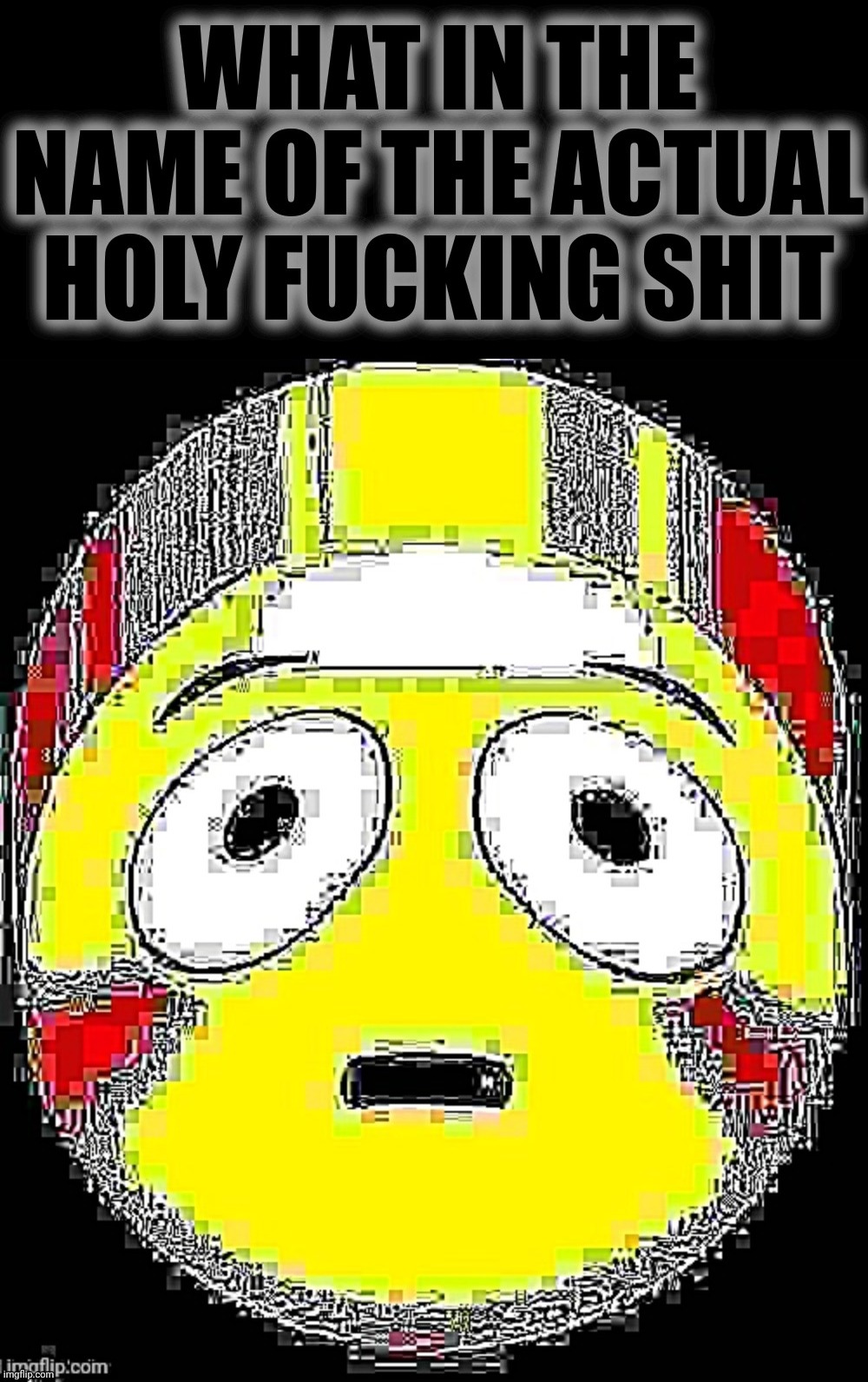 Deepfried flushed emoji | image tagged in deepfried flushed emoji | made w/ Imgflip meme maker