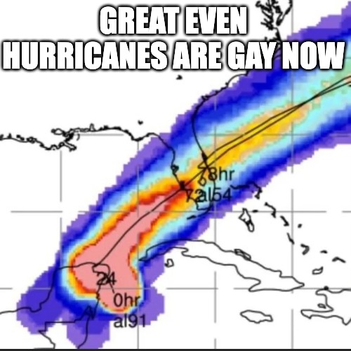 Florida is a bottom | GREAT EVEN HURRICANES ARE GAY NOW | image tagged in big chungus,lgbt,florida | made w/ Imgflip meme maker