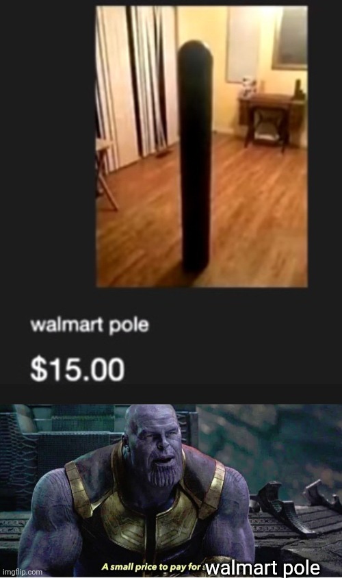 Can someone submit this to the Discord? | walmart pole | image tagged in a small price to pay for salvation,walmart | made w/ Imgflip meme maker