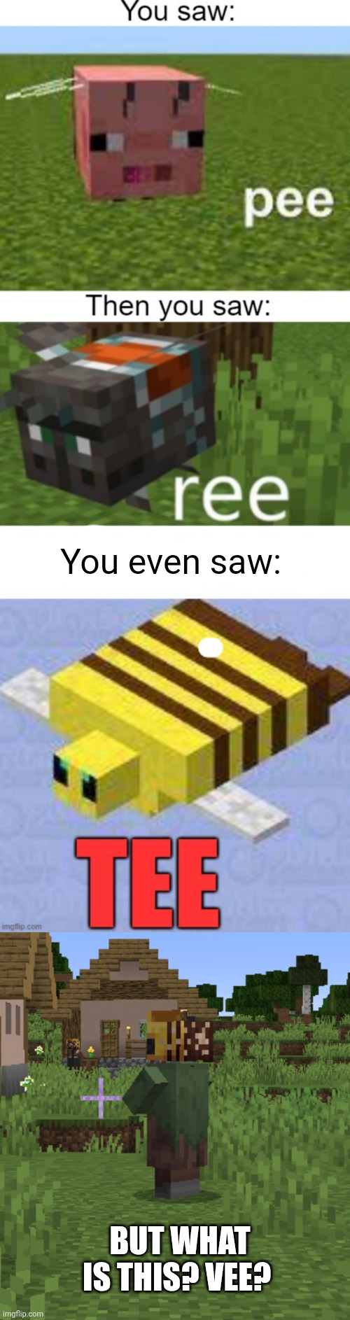 BYE BYE PEE | You even saw:; BUT WHAT IS THIS? VEE? | made w/ Imgflip meme maker