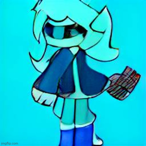 i entered "Sky FNF" into the funny ai art thing and got this,,, i wanna draw it,,, her name is Skylie :D | made w/ Imgflip meme maker