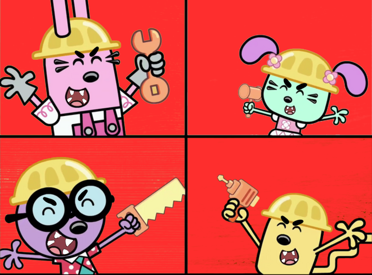 High Quality Wow! Wow! Wubbzy! Let's Do It Nightmares Blank Meme Template