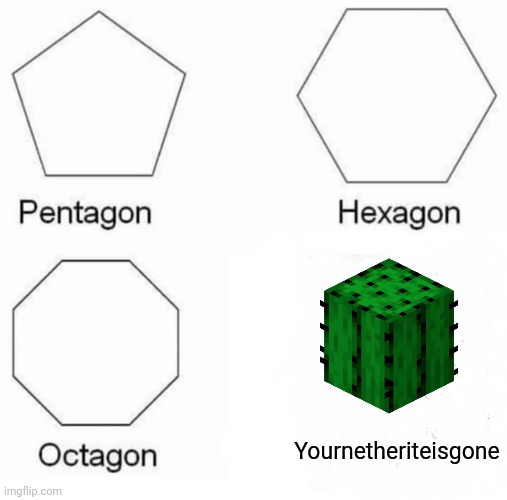 Pentagon Hexagon Octagon Meme | Yournetheriteisgone | image tagged in memes,pentagon hexagon octagon | made w/ Imgflip meme maker
