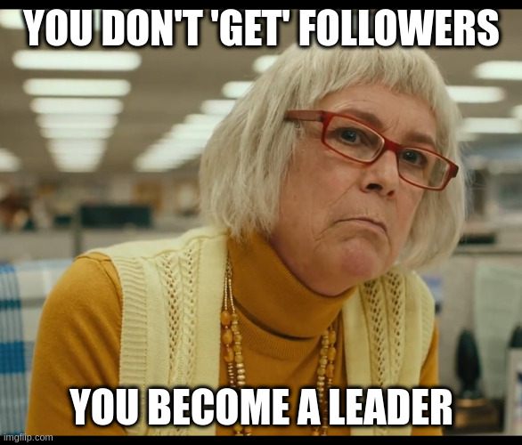 What IMGFLIP won't let you know | YOU DON'T 'GET' FOLLOWERS YOU BECOME A LEADER | image tagged in auditor bitch,fun,notfun | made w/ Imgflip meme maker
