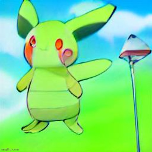 I accidentally entered "golf Pokemon" into the ai instead of "Gold Pokemon" and got this lil bitch | made w/ Imgflip meme maker