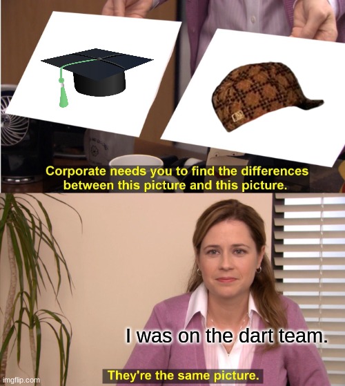 $40 | I was on the dart team. | image tagged in memes,they're the same picture | made w/ Imgflip meme maker