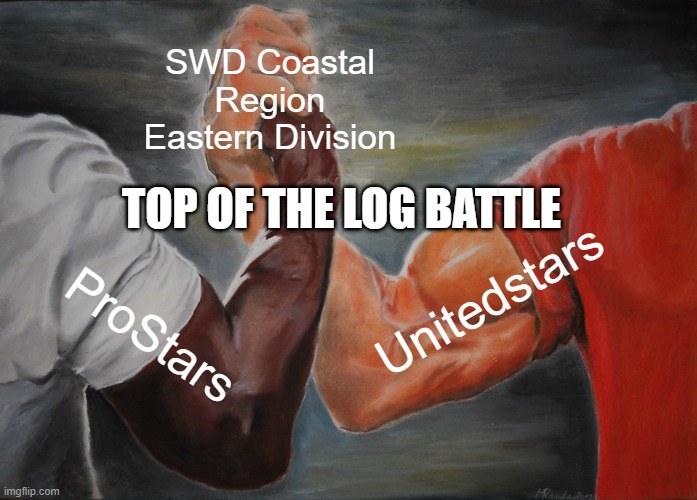 Epic Handshake Meme | SWD Coastal Region Eastern Division; TOP OF THE LOG BATTLE; Unitedstars; ProStars | image tagged in memes,epic handshake | made w/ Imgflip meme maker