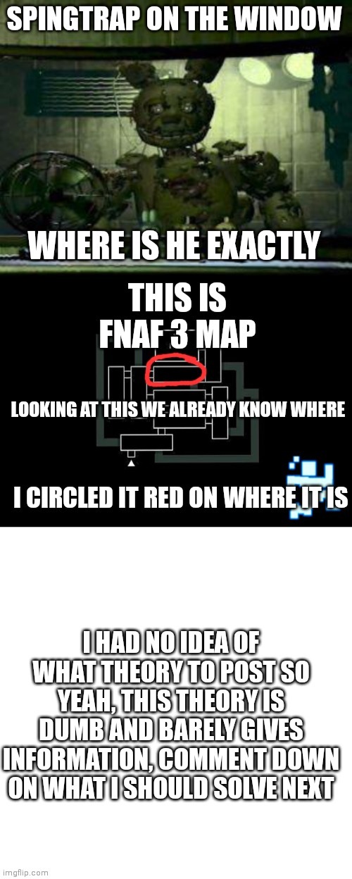 Fnaf theory #2 | image tagged in fnaf | made w/ Imgflip meme maker