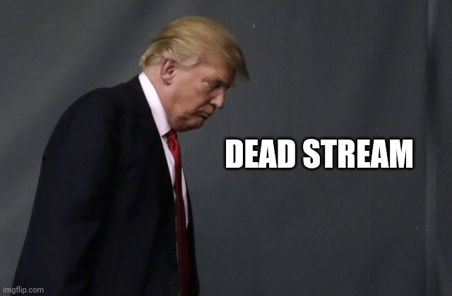 Sad Trump | DEAD STREAM | image tagged in sad trump | made w/ Imgflip meme maker
