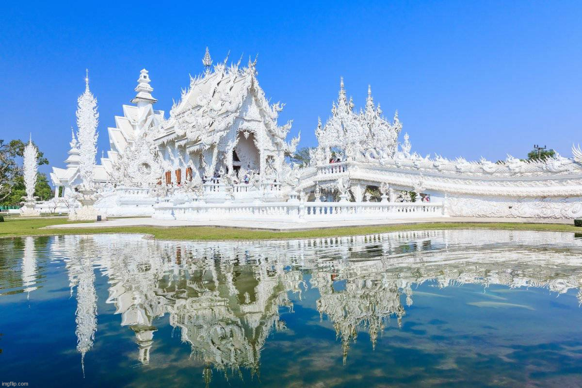 White Temple in northern Thailand | image tagged in awesome | made w/ Imgflip meme maker