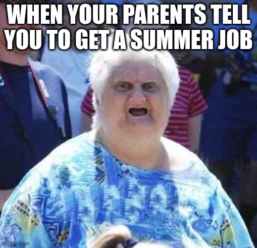 Now all I hear is the Phineas and Ferb intro song | WHEN YOUR PARENTS TELL YOU TO GET A SUMMER JOB | image tagged in wut | made w/ Imgflip meme maker