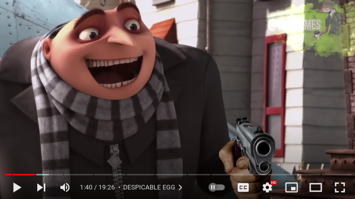 Gru smiling with gun Blank Meme Template