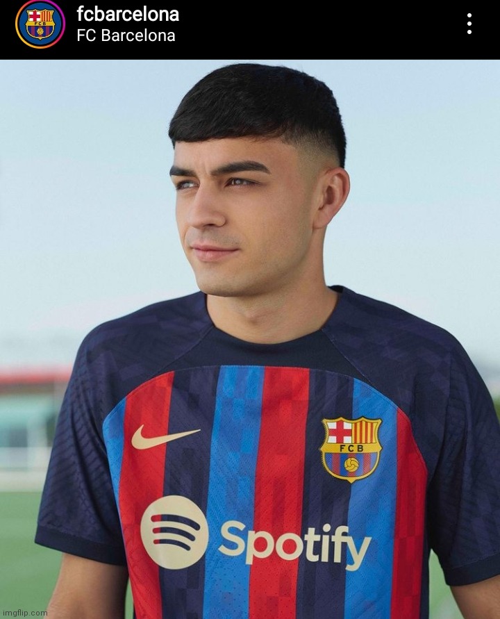 the new barcelona jersey looks kinda weird ngl | made w/ Imgflip meme maker