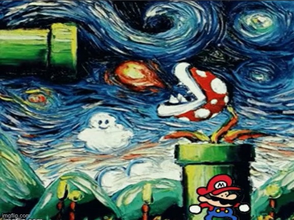 Starry Mario | made w/ Imgflip meme maker