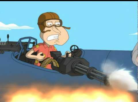 Quagmire with the Giggity Gun Blank Meme Template