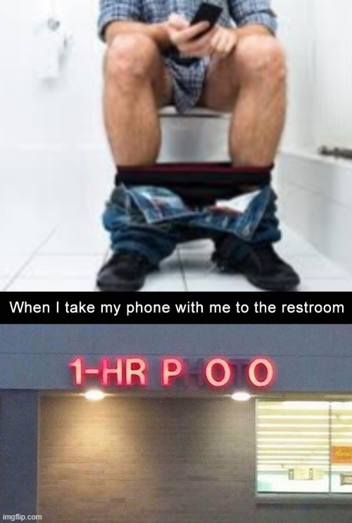 image tagged in toilet phone use | made w/ Imgflip meme maker