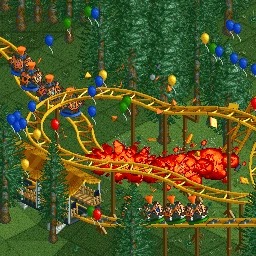 High Quality RollerCoaster Tycoon Speed Crash Blank Meme Template