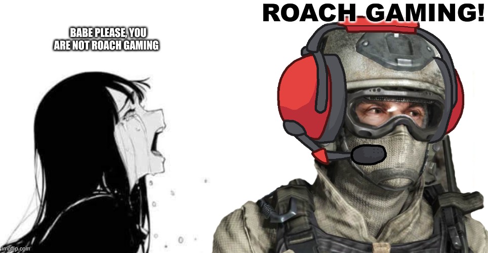 [roach gaming]status | ROACH GAMING! BABE PLEASE, YOU ARE NOT ROACH GAMING | made w/ Imgflip meme maker