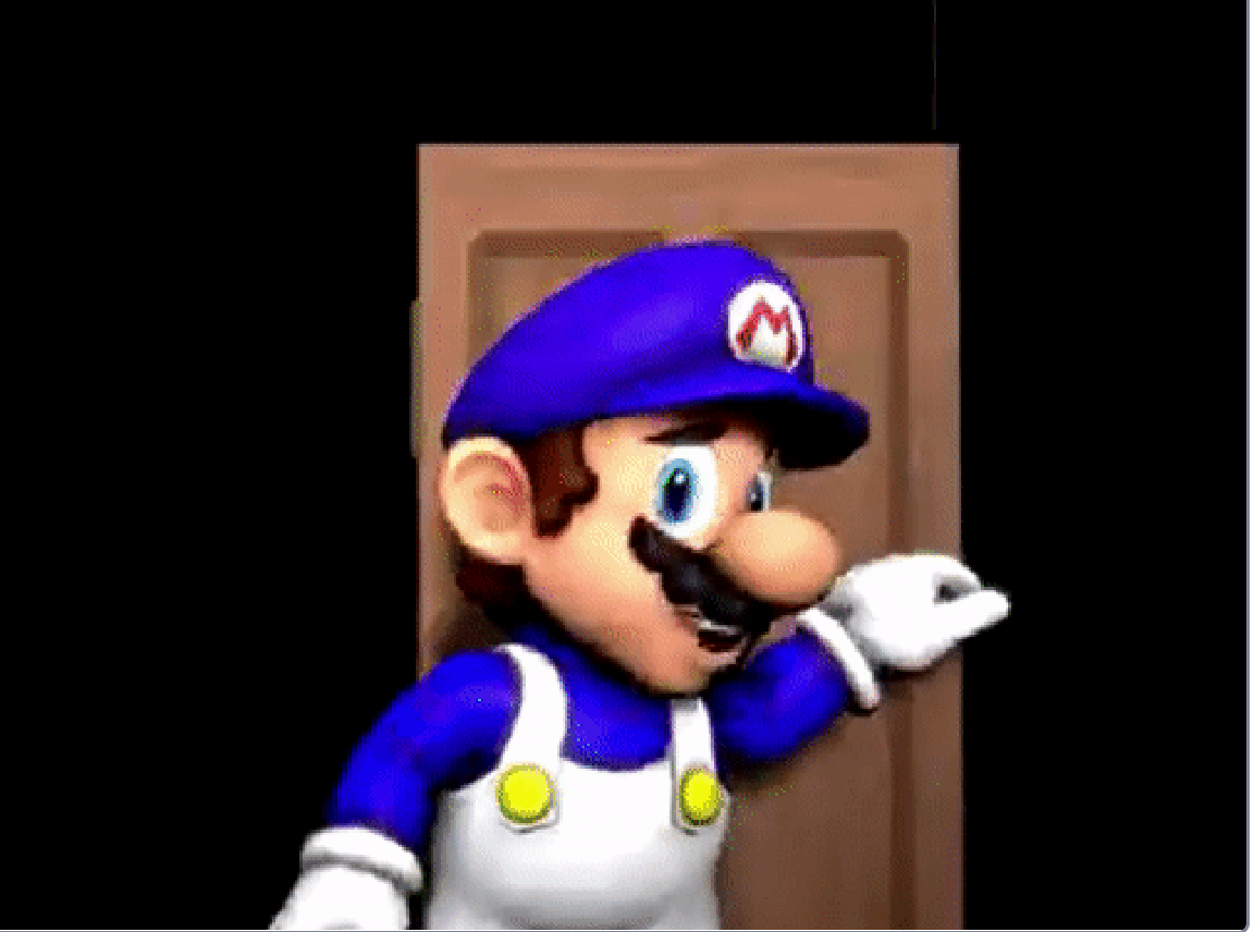 Smg4 and a door Blank Meme Template