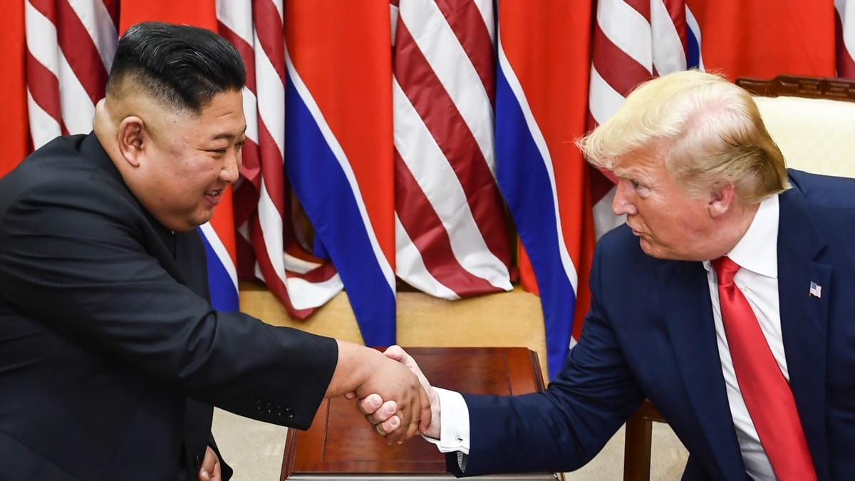 Kim Jong-un Donald Trump handie handshake bow down Blank Meme Template