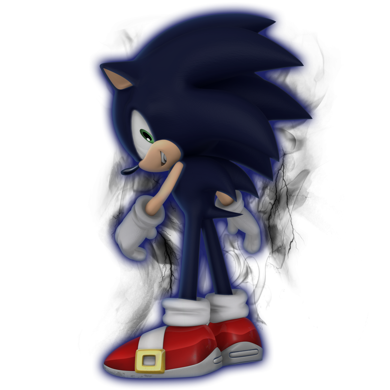 Dark Sonic (transparent) Blank Meme Template